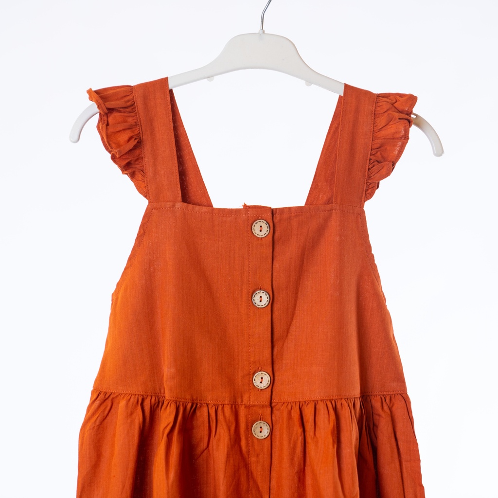 7021-Robe lin ocre