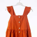 7021-Robe lin ocre