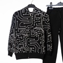 24045 Ensemble jogging noir et blanc BEFORE