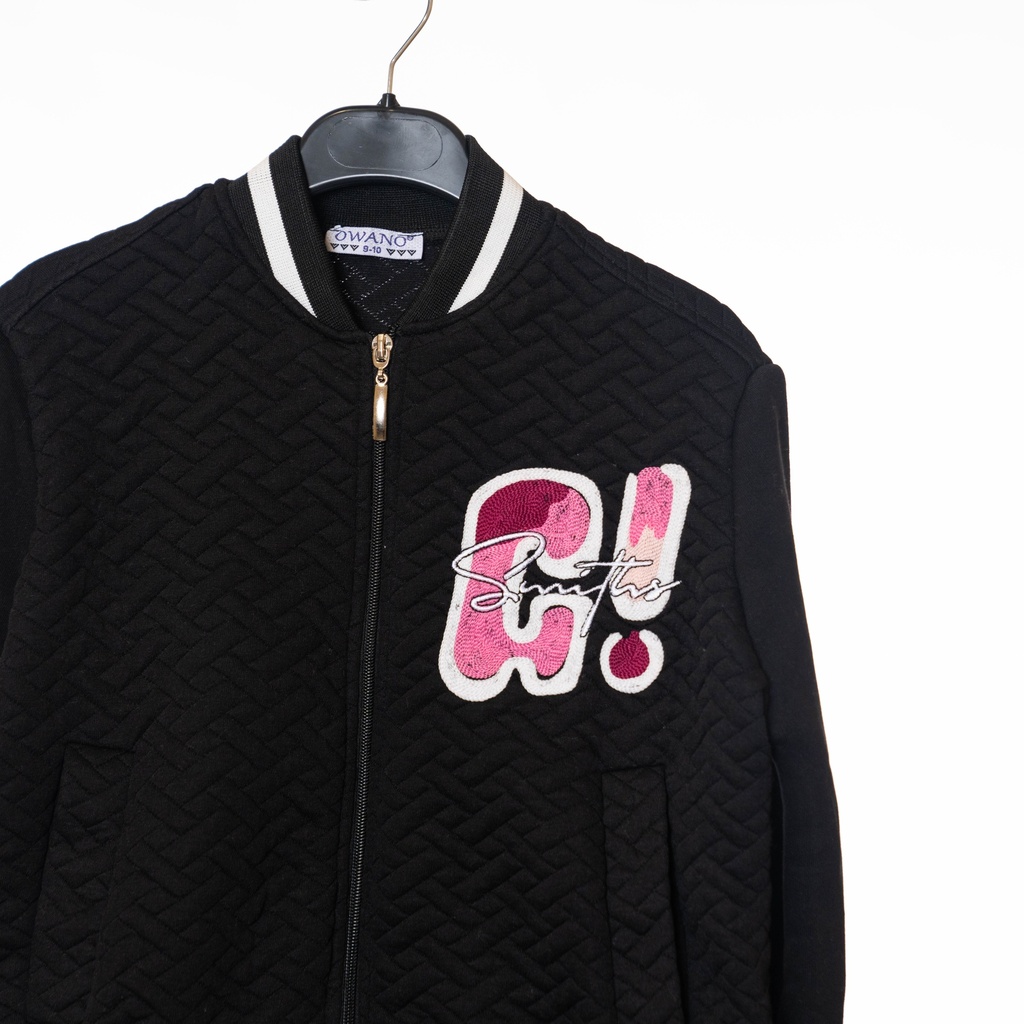 3593 Bomber fille noir 