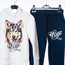 24085 Ensemble jogging bleu blanc WOLF