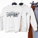 24088 Ensemble jogging gris blanc