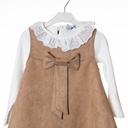 1002 Robe 2 pièces marron 