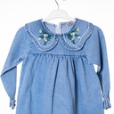 102 Robe jean col fleur HARBY