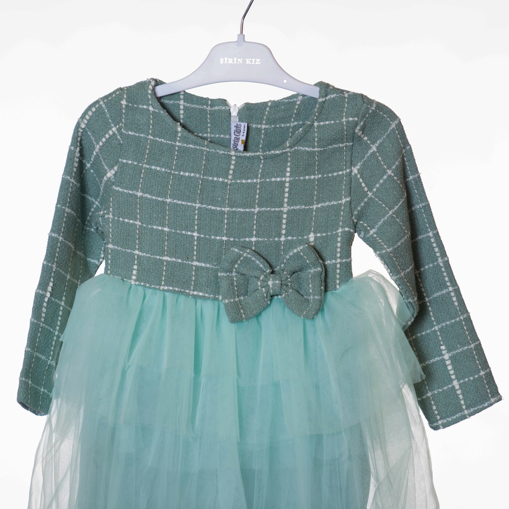 7050 Robe Tweed vert 