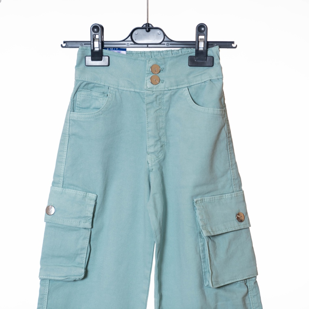 3020 Pantalon cargo vert