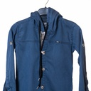 0303 Chemise capuche bleu