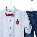 3616 Ensemble 3 pièces gris noeud pap   