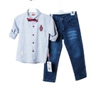 3616 Ensemble 3 pièces gris noeud pap   