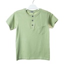 9296 tshirt garçon vert bouton