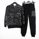 24045 Ensemble jogging noir et blanc BEFORE