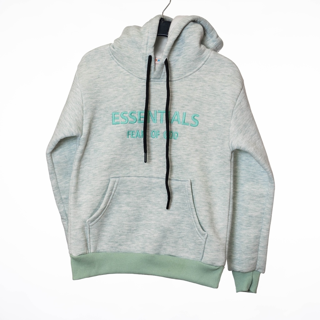 1010 Pull capuche vert fille ESSENTIALS