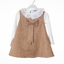 1002 Robe 2 pièces marron 