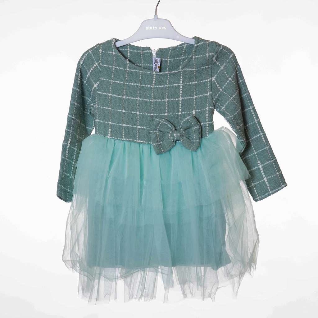7050 Robe Tweed vert 