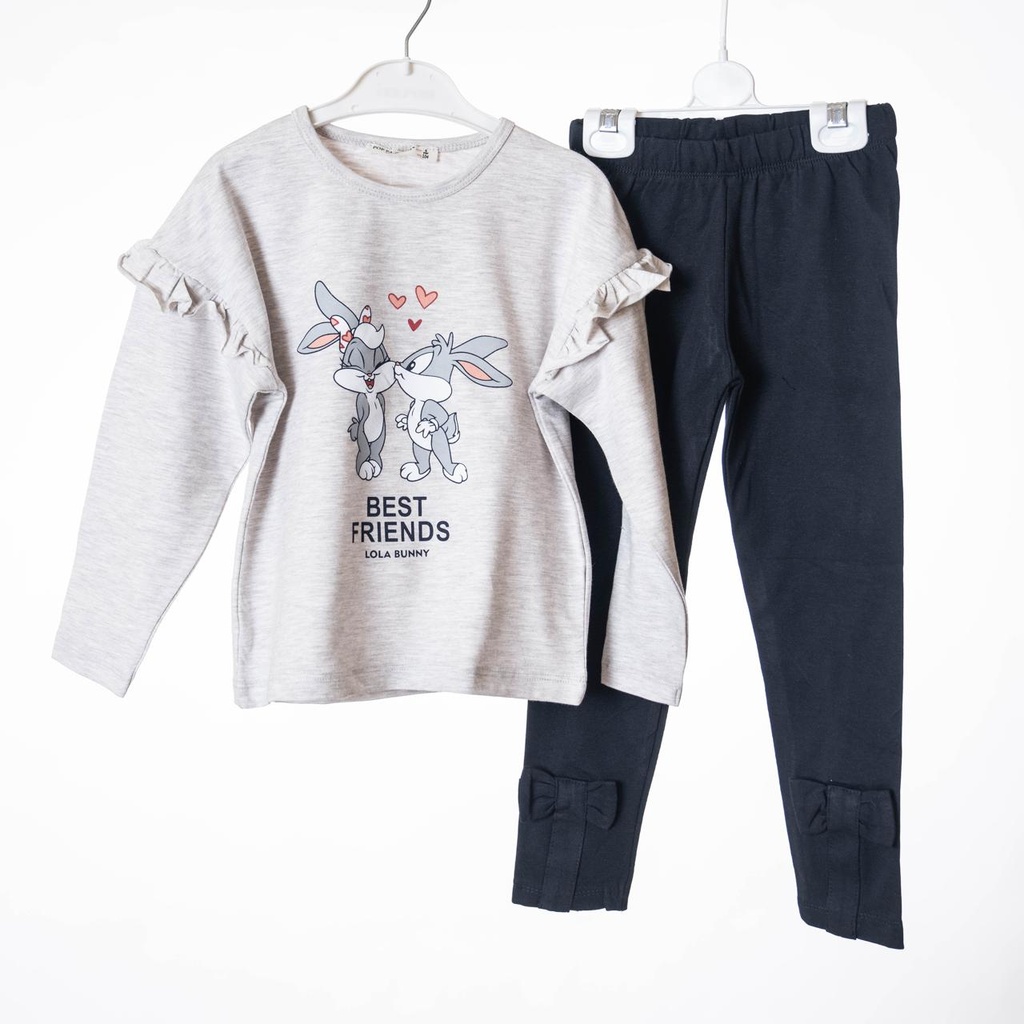 7226 Ensemble bas lapin gris