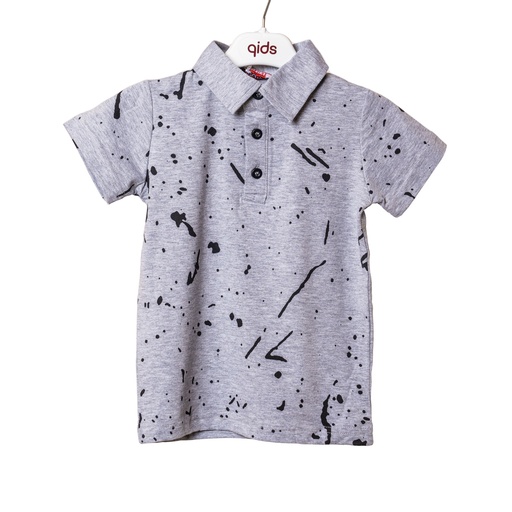 6204 Polo gris noir