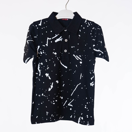 5204 Polo noir blanc