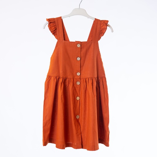 7021-Robe lin ocre
