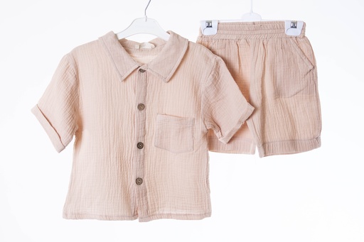 8000 Ensemble chemise short beige