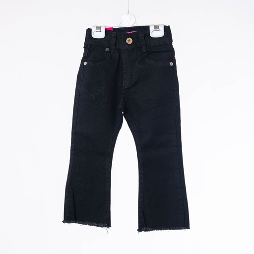 4015 Pantalon jean bas large noir 