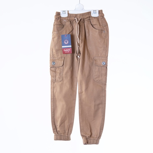 4141 Pantalon cargo kaki beige