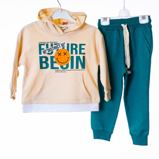 24052 ensemble garçon jogging vert
