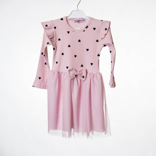 6651 Robe rose cœurs 
