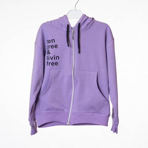 4523 pull capuche violet fille 