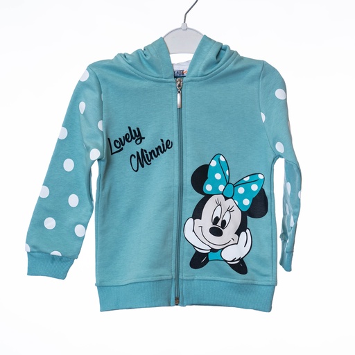16204 Pull capuche vert Minnie