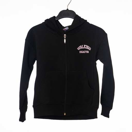 6921 Pull capuche noir fille 