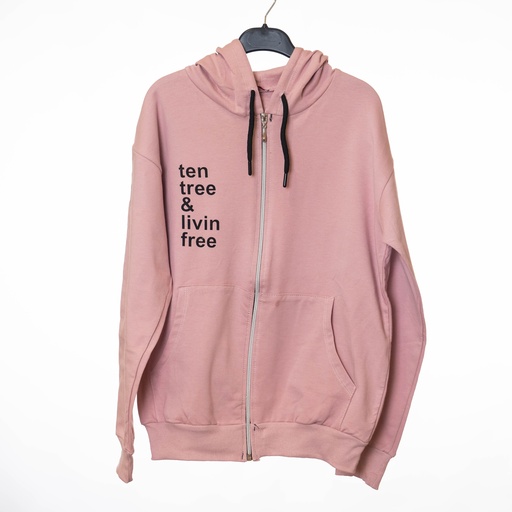 4523 Pull capuche rose fille 