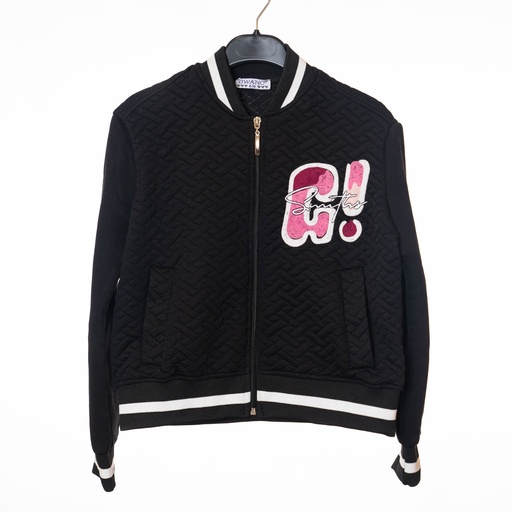 3593 Bomber fille noir 