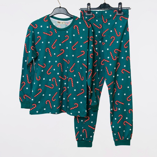 36219 Pyjama vert motif sucre d'orge