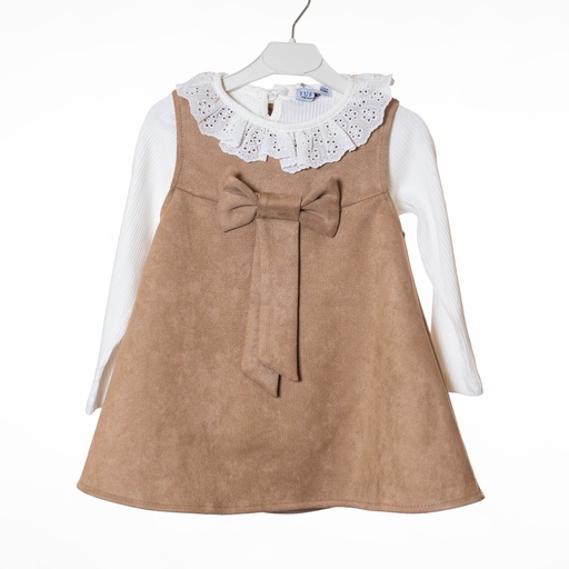 1002 Robe 2 pièces marron 